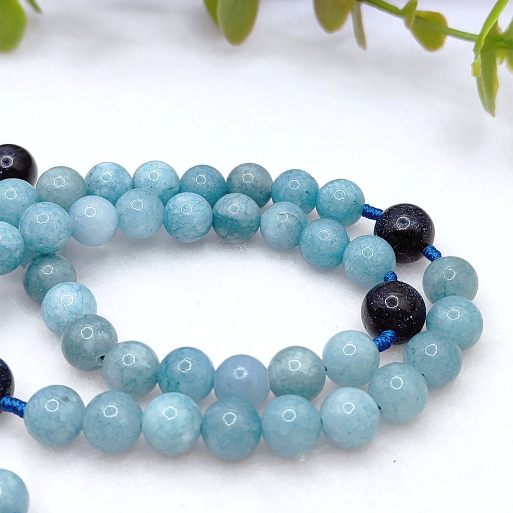 Holy Chalice Eucharistic Aquamarine Rosary