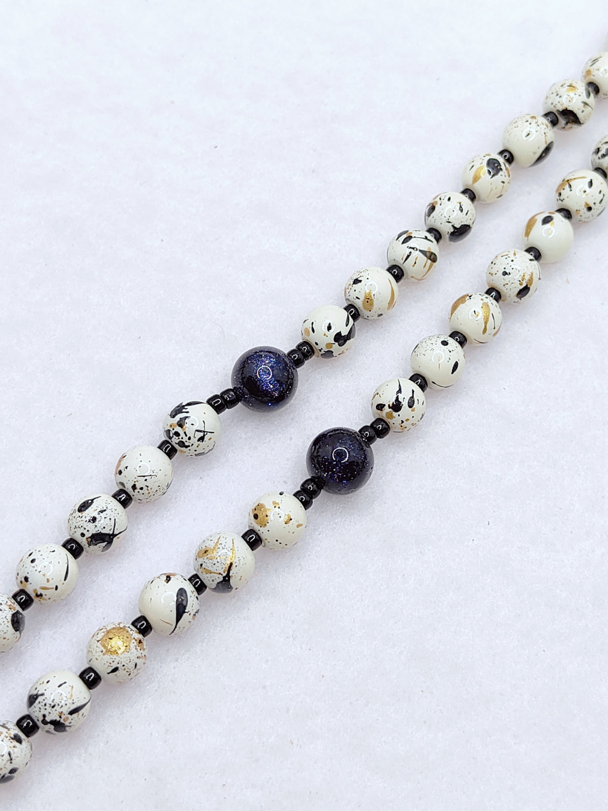 Our Lady of Grace Celestial Speckle Glass & Sandstone Rosary