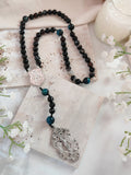 St Michael Celestial Protector Black Agate & Tiger Eye Rosary