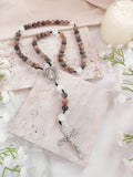 Our Lady of Grace Black Sunstone & White Moonstone Rosary