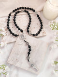 St Benedict Black Ebony Wood Spiritual Protection Rosary