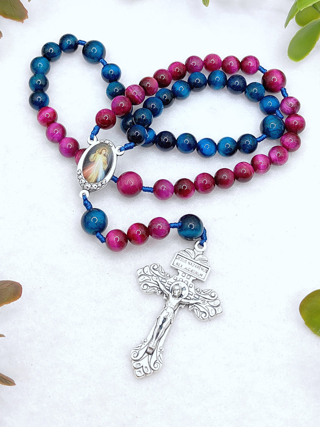 Chaplet of Divine Mercy Ocean of Mercy Tiger Eye Rosary