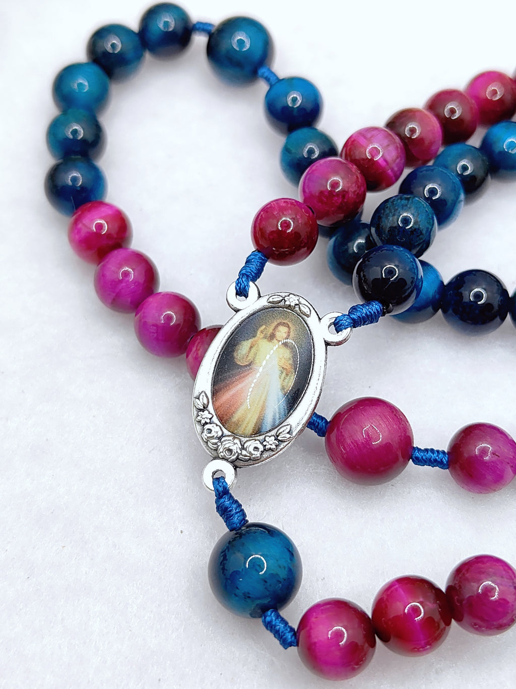 Chaplet of Divine Mercy Ocean of Mercy Tiger Eye Rosary
