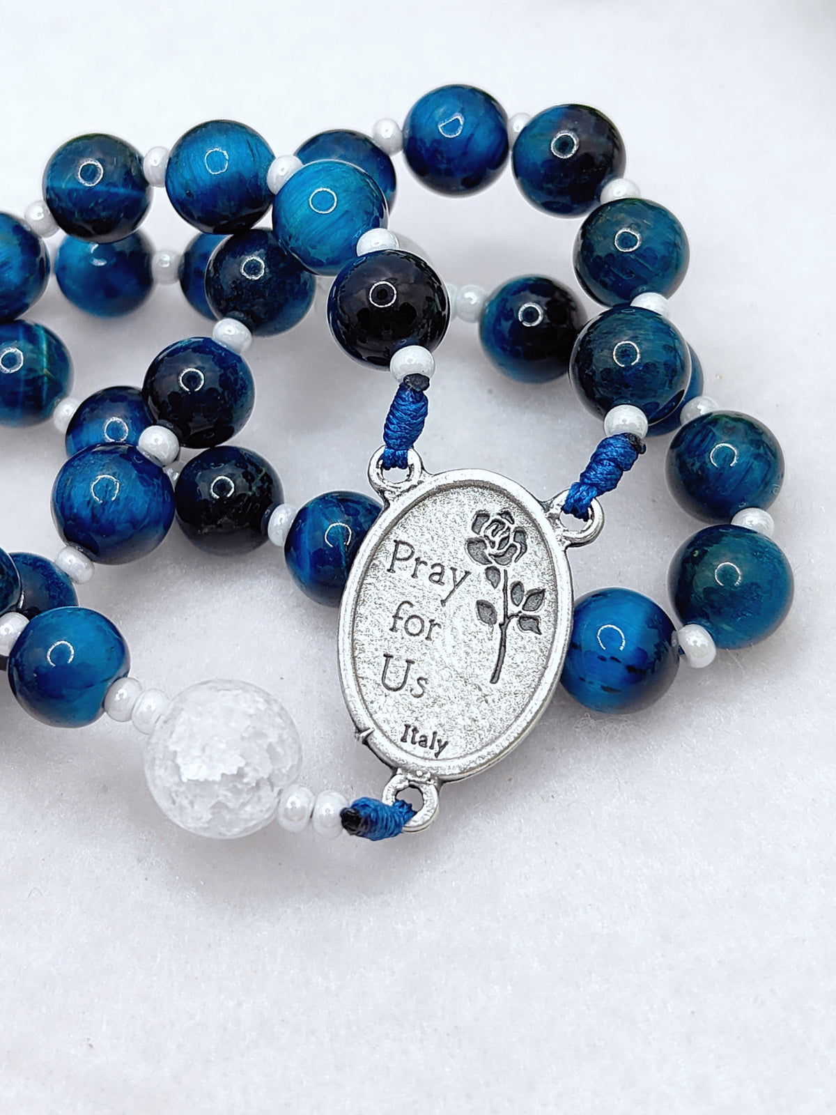 St Teresa of Calcutta Mission of Love Tiger Eye Rosary