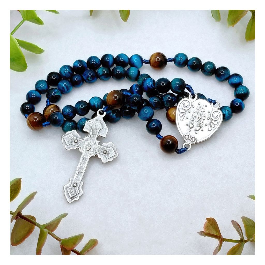 Strength & Faith Tiger Eye Rosary