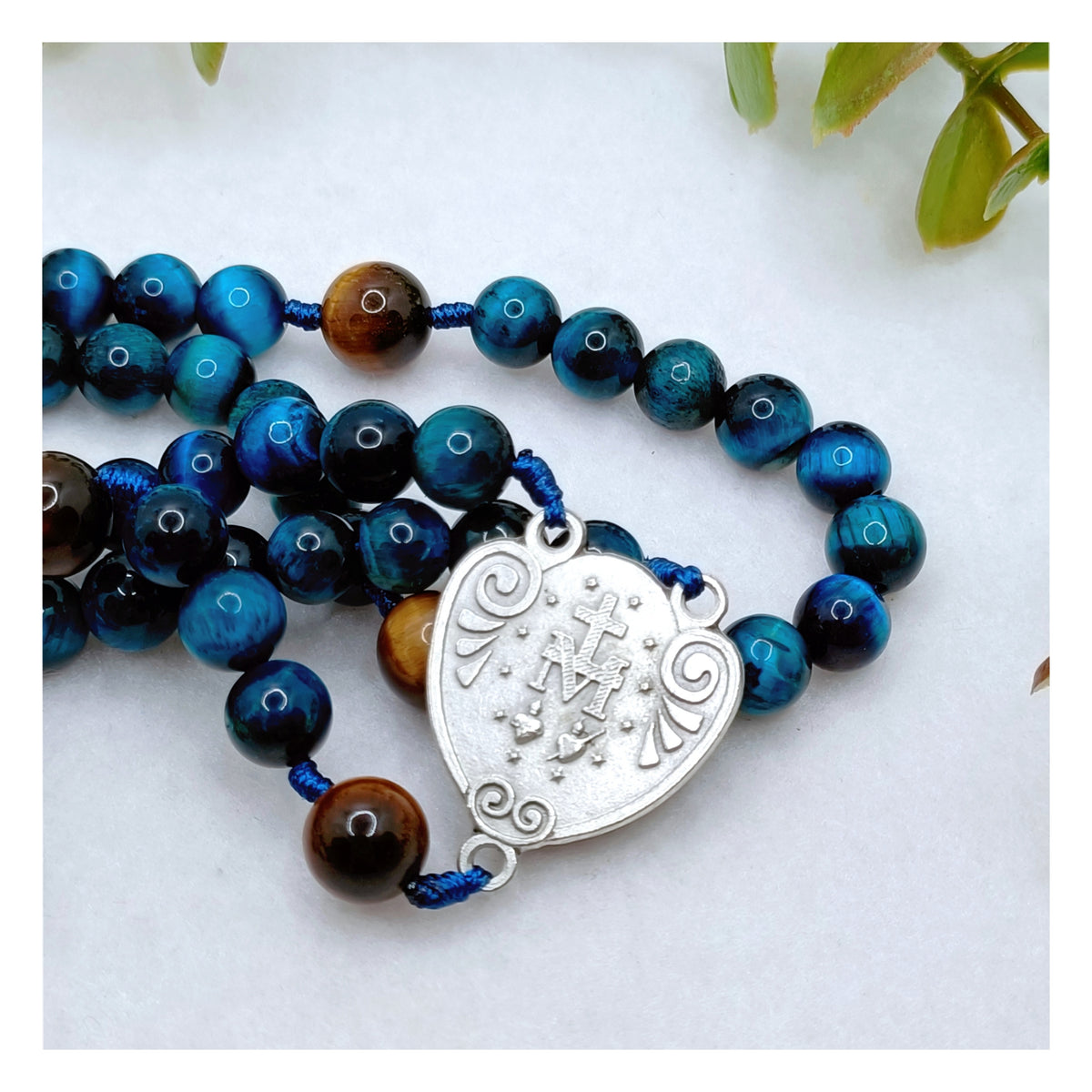Strength & Faith Tiger Eye Rosary