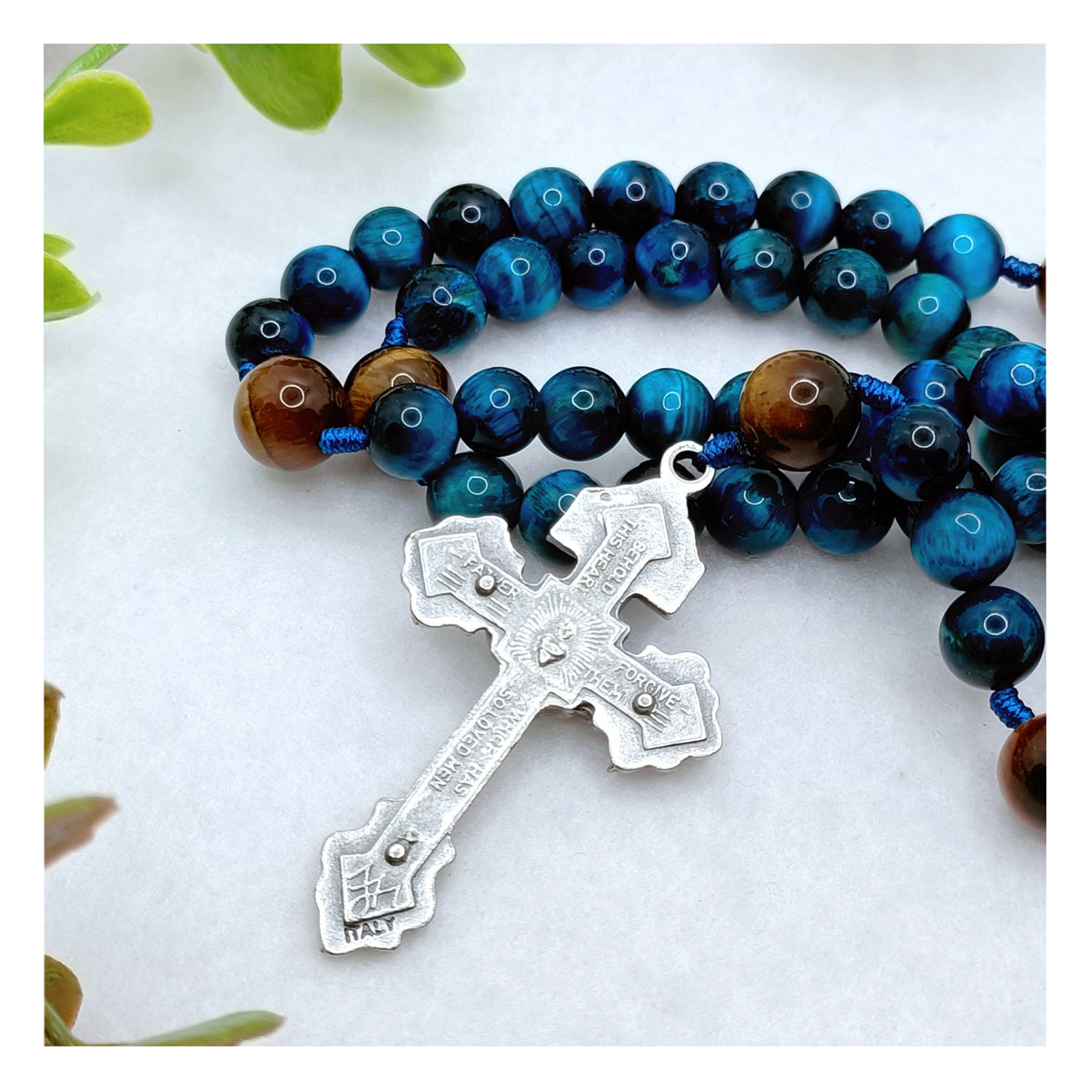 Strength & Faith Tiger Eye Rosary