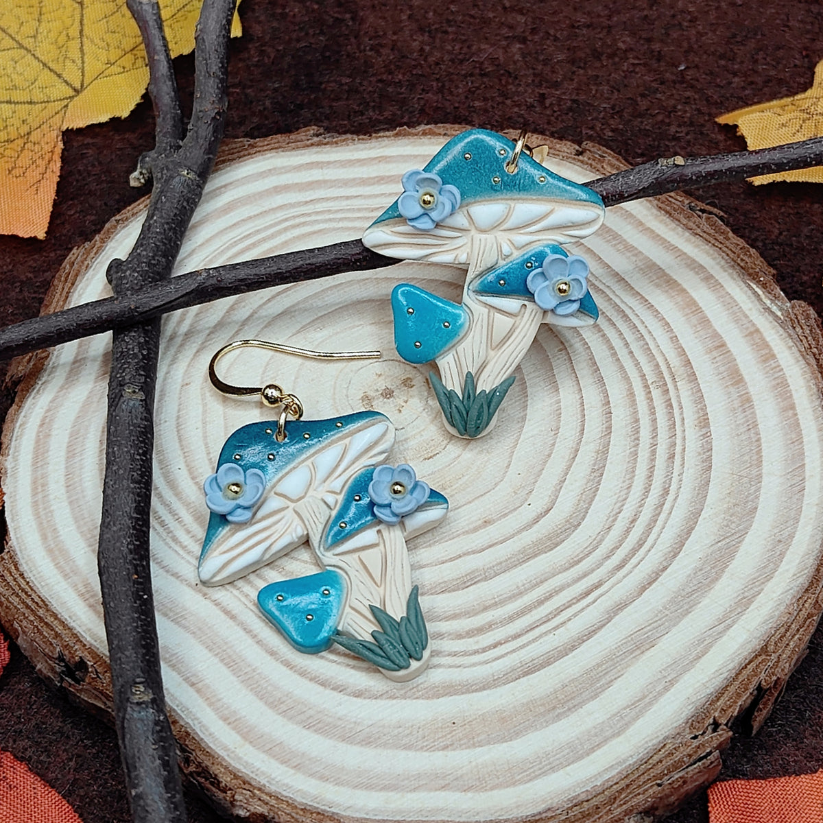 Fairy Bloom Mushroom Earrings