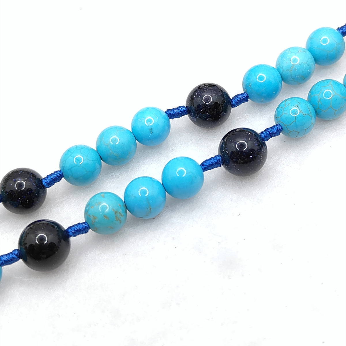 St Michael Chaplet Blue Turquoise Rosary