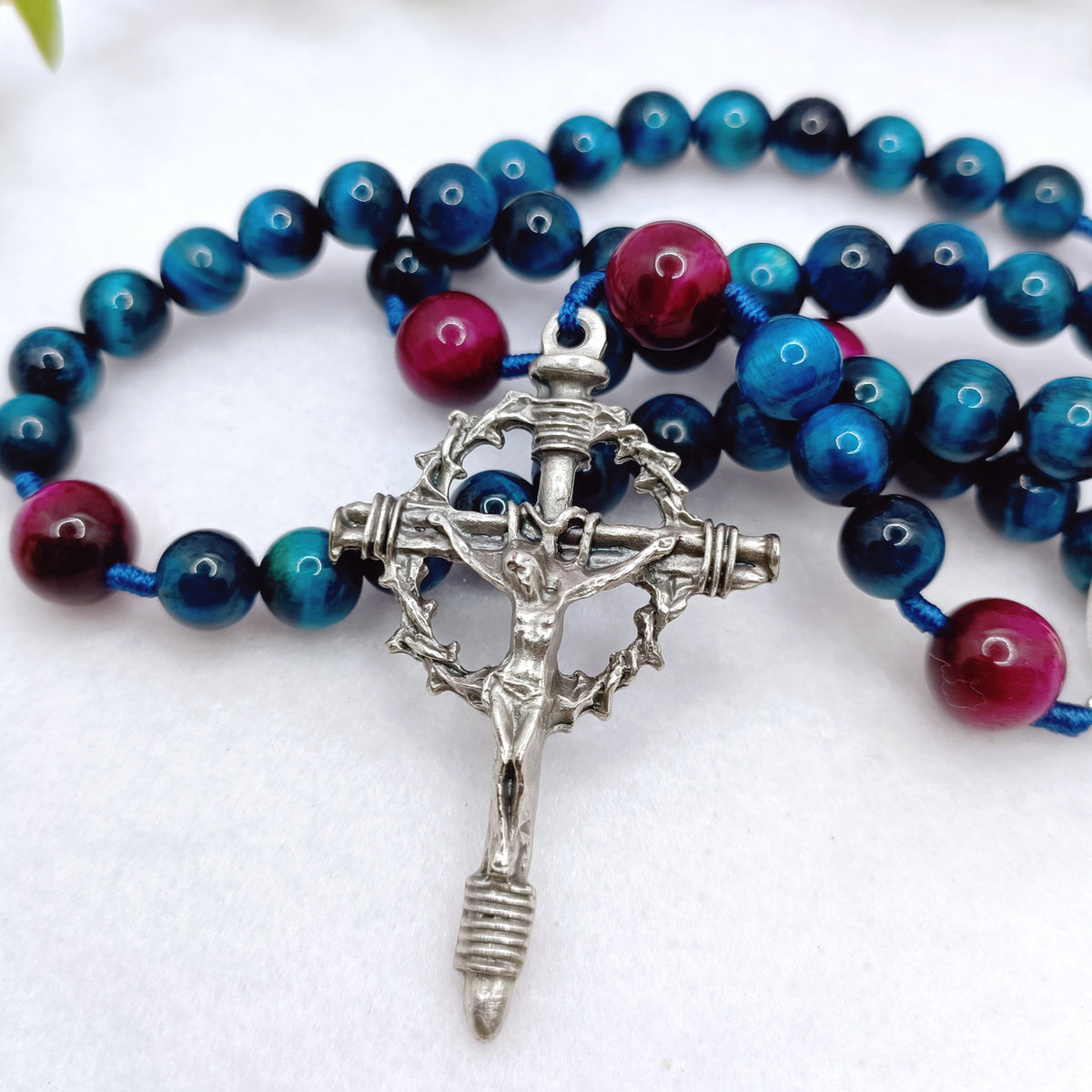 Sacred Heart Of Jesus Compassion and Sacrifice Tiger Eye Rosary