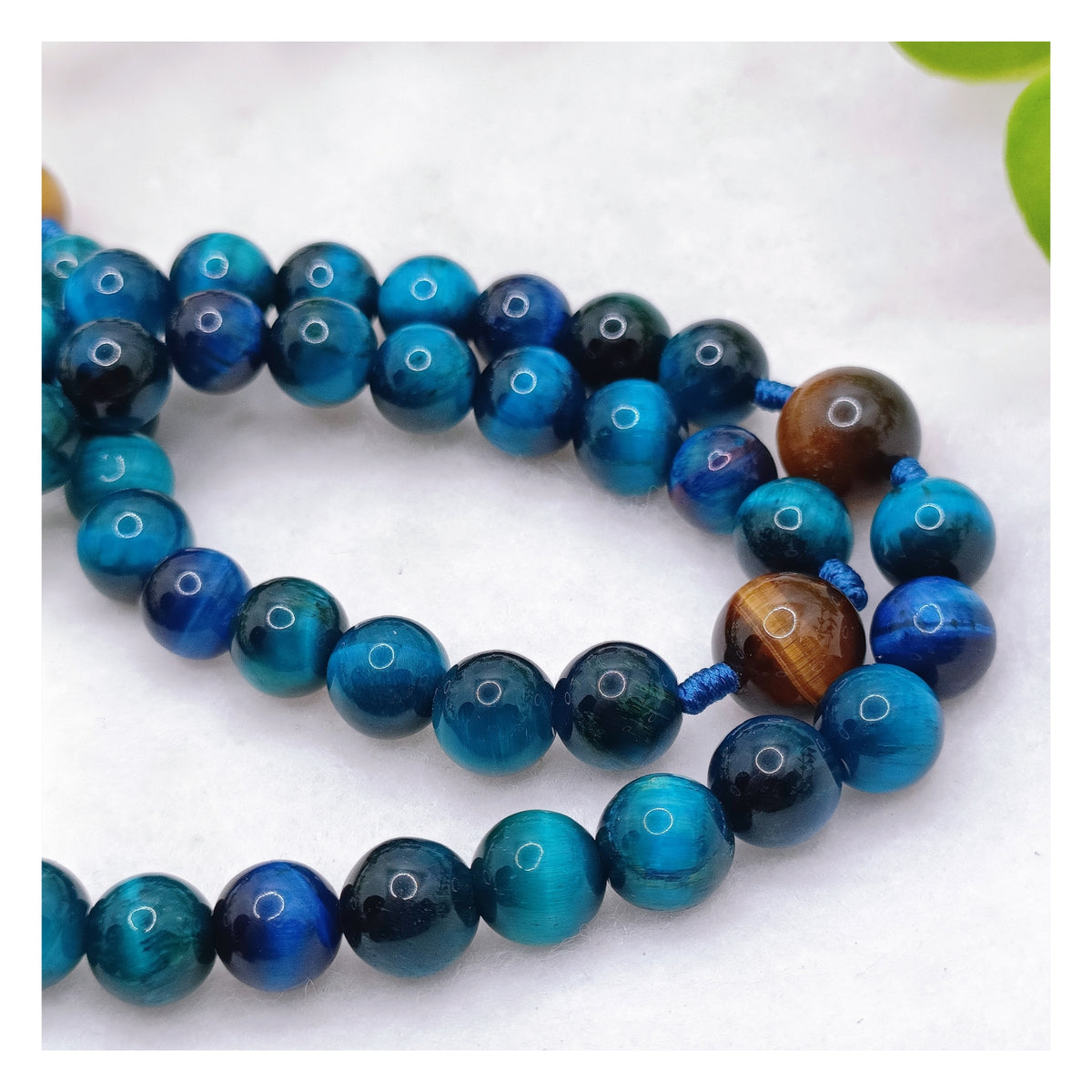 Our Mother Of Perpetual Help Deep Faith Tiger Eye Rosary