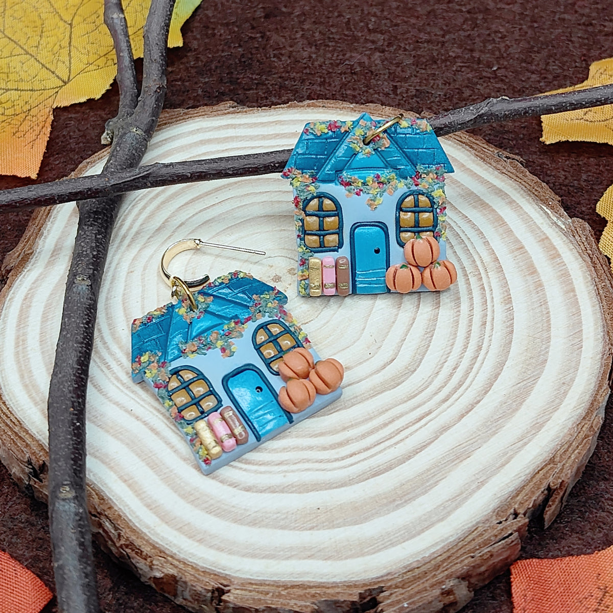 Pumpkin Bookshop Earrings