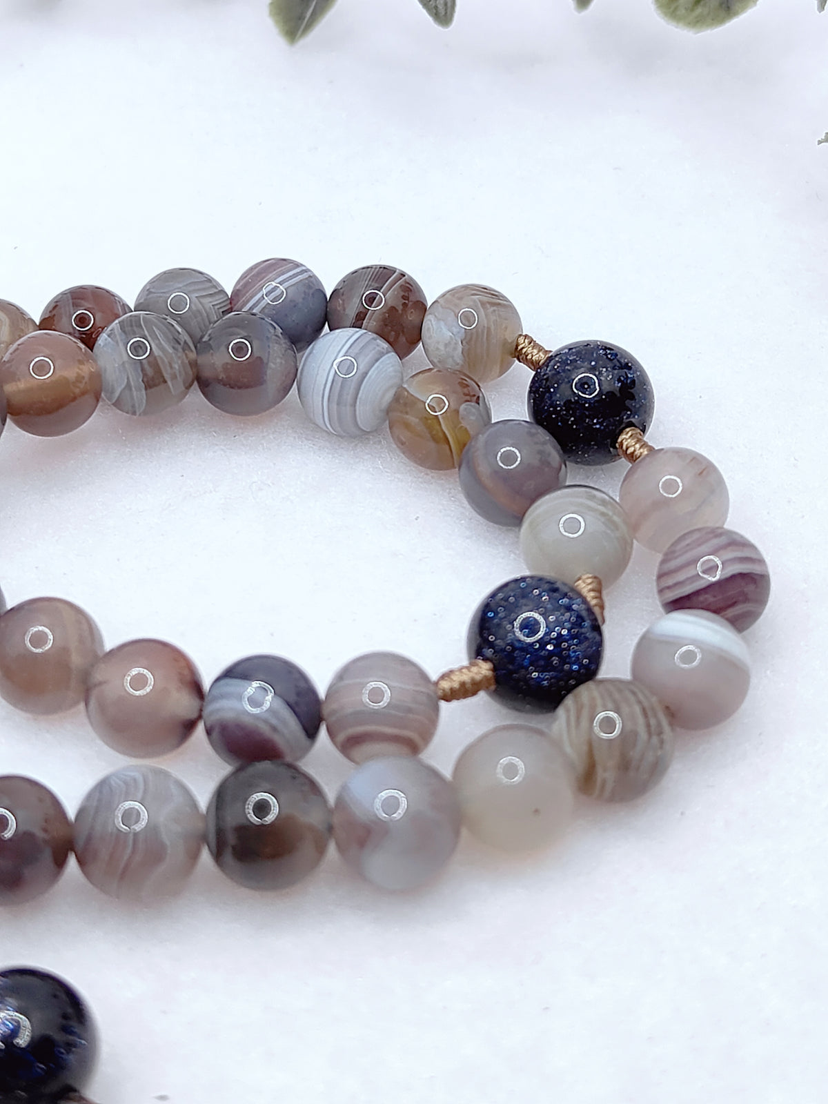 St Padre Pio Peace & Healing Botswana Agate Rosary