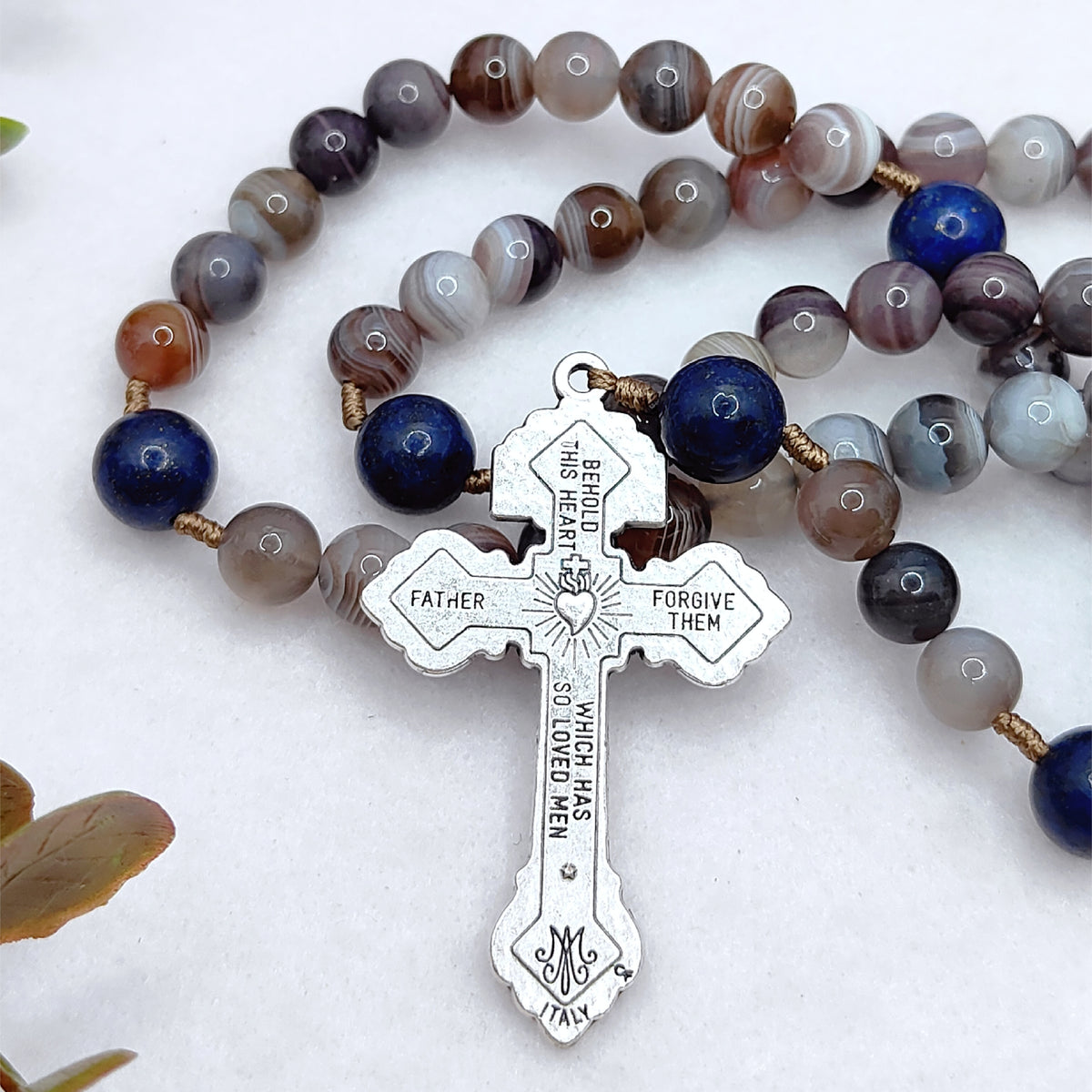 Earth & Heaven Brown Agate & Lapis Lazuli Rosary