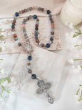 Earth & Heaven Brown Agate & Lapis Lazuli Rosary