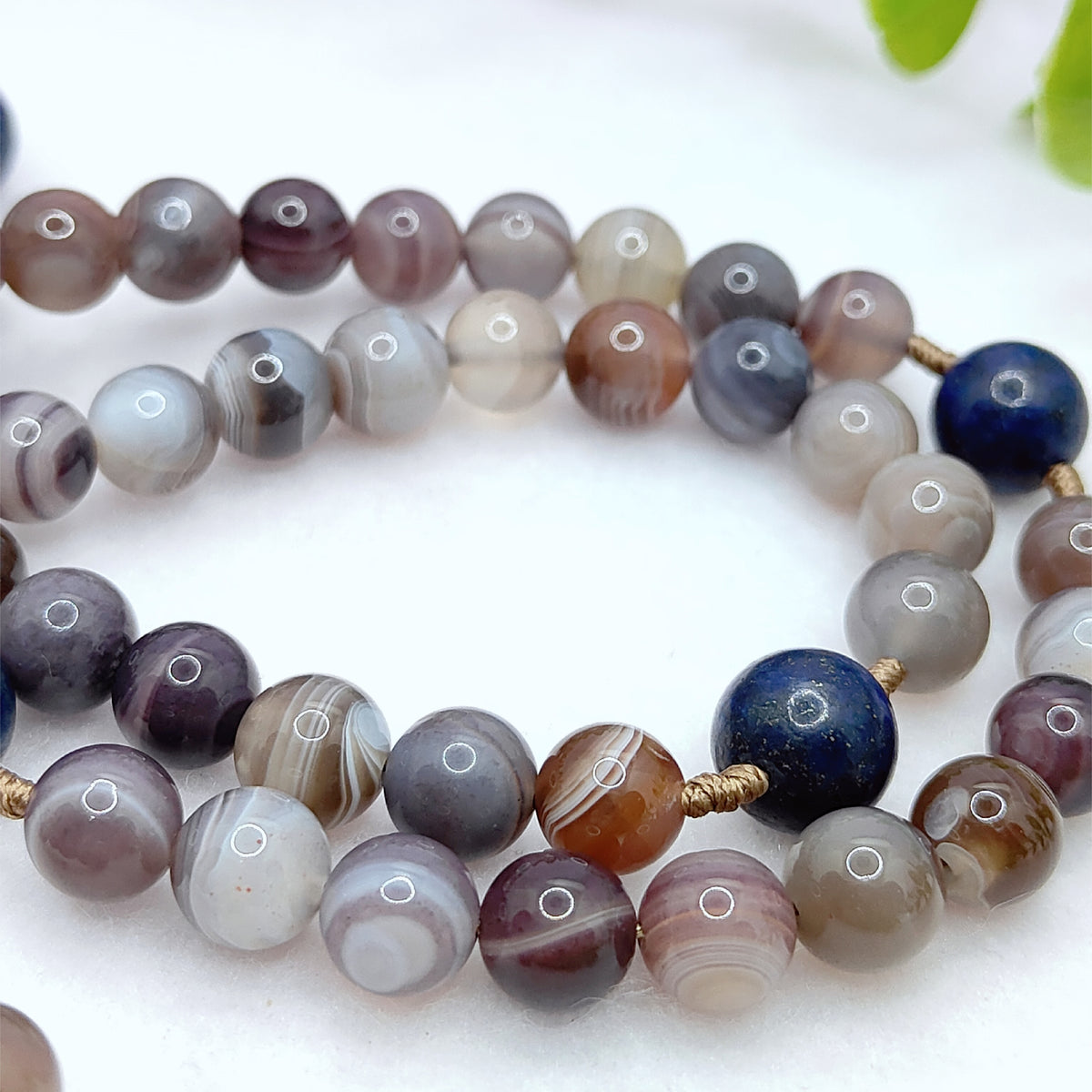 Earth & Heaven Brown Agate & Lapis Lazuli Rosary