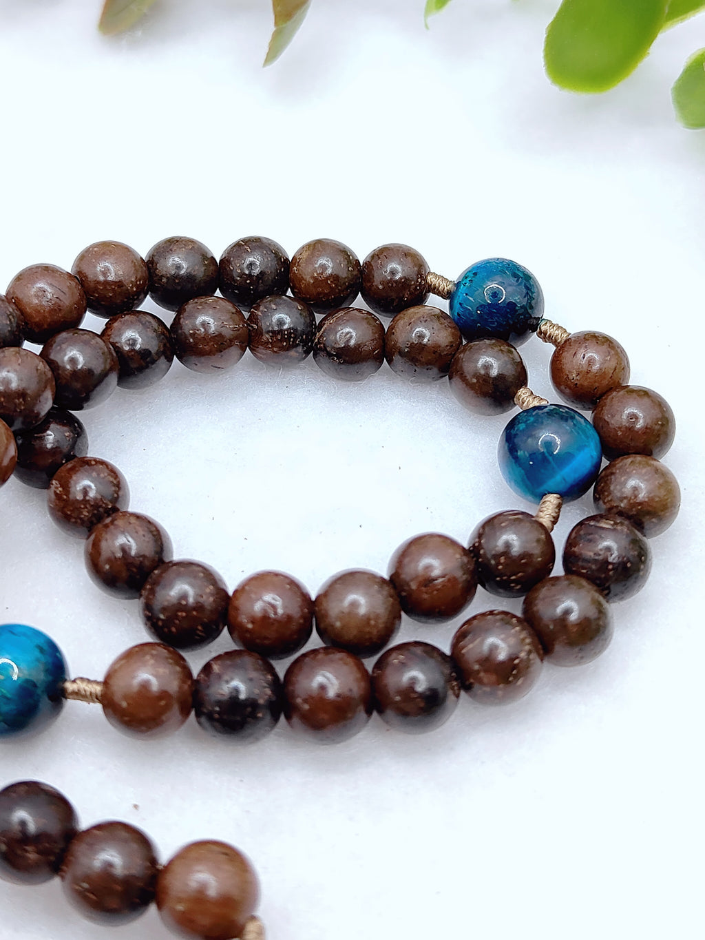 St Padre Pio Brown Ebony Wood & Tiger Eye Rosary