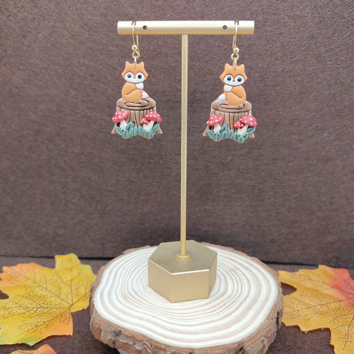 Enchanted Forest Fox Earrings