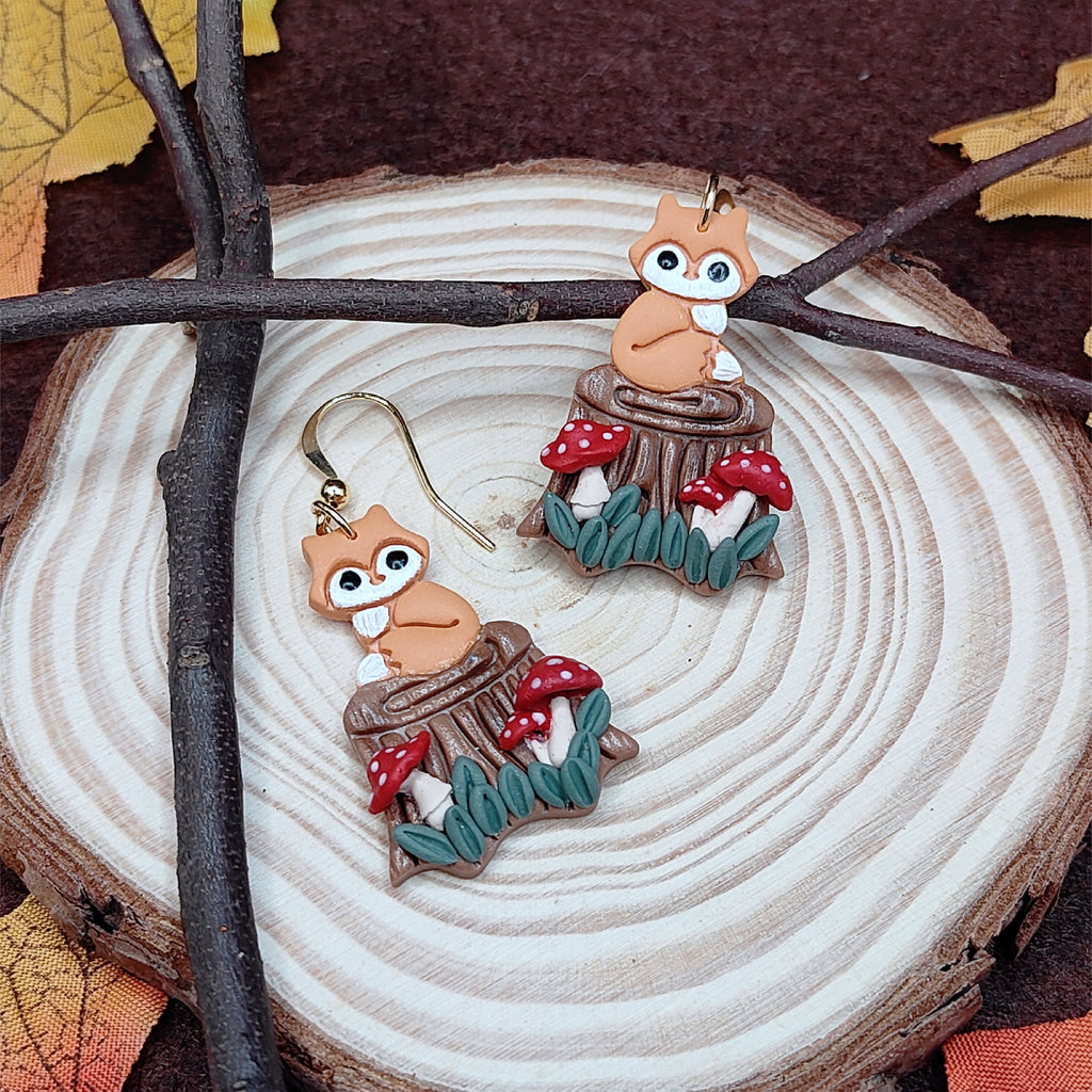 Enchanted Forest Fox Earrings