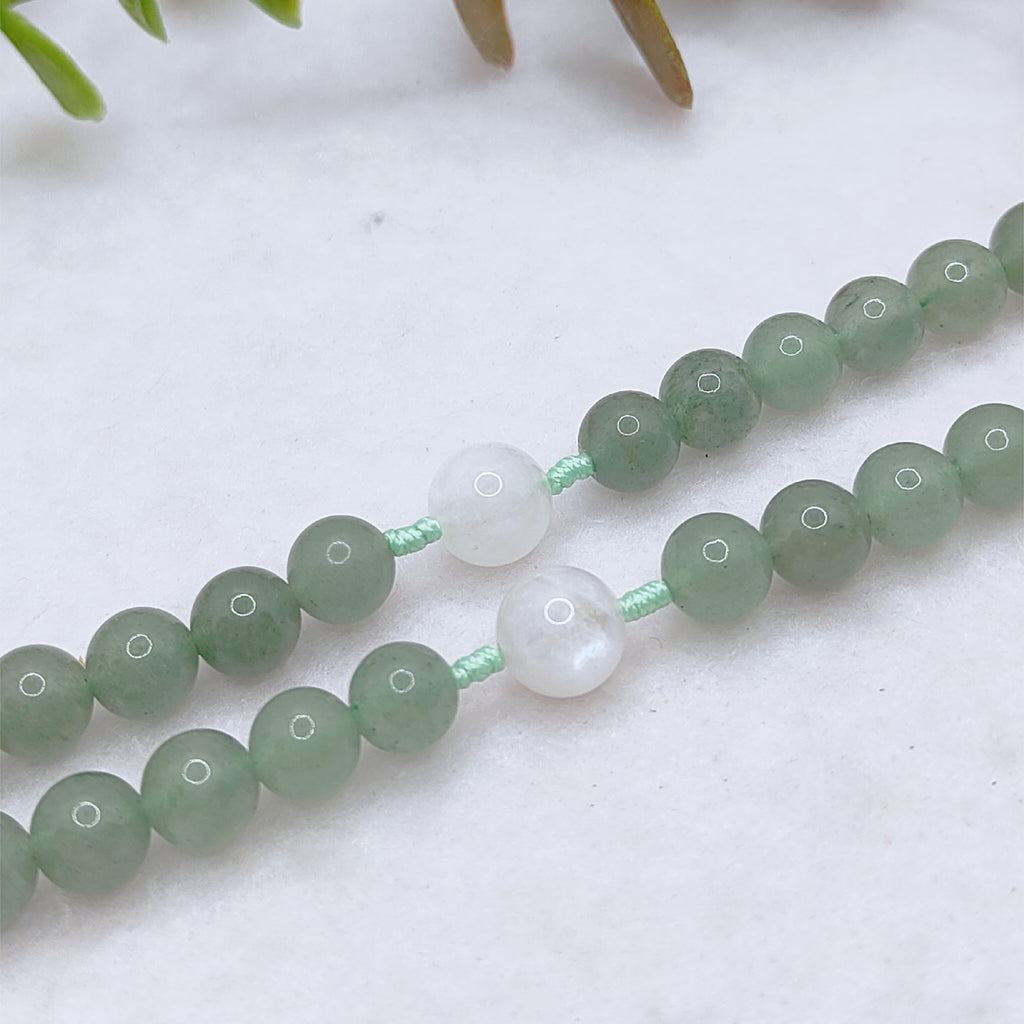 Our Mother of Perpetual Help Green Aventurine & Moonstone Rosary