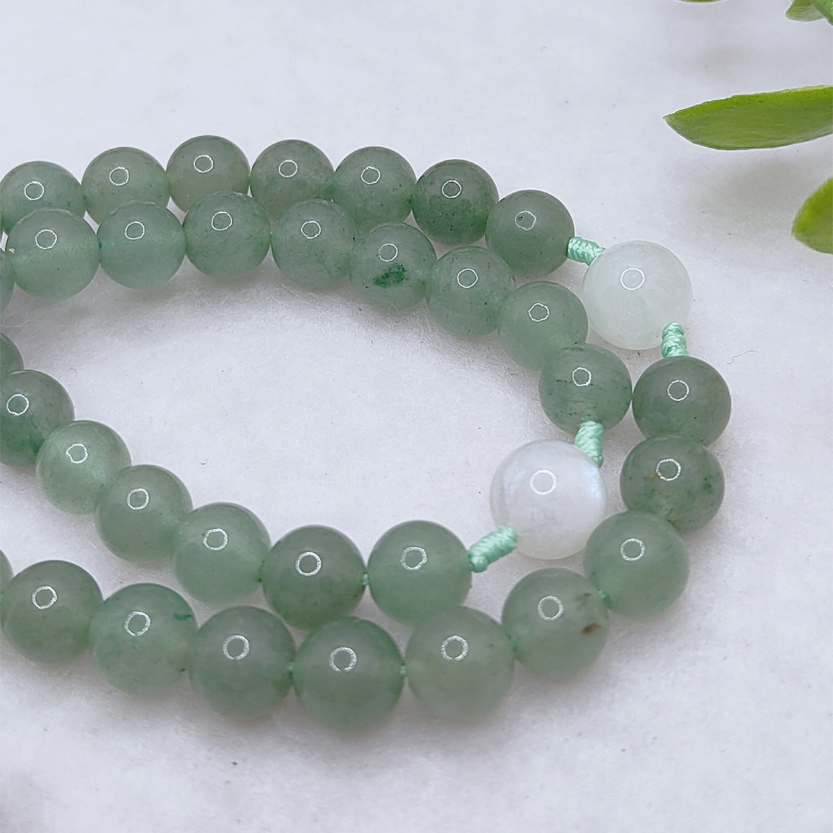 Our Mother of Perpetual Help Green Aventurine & Moonstone Rosary