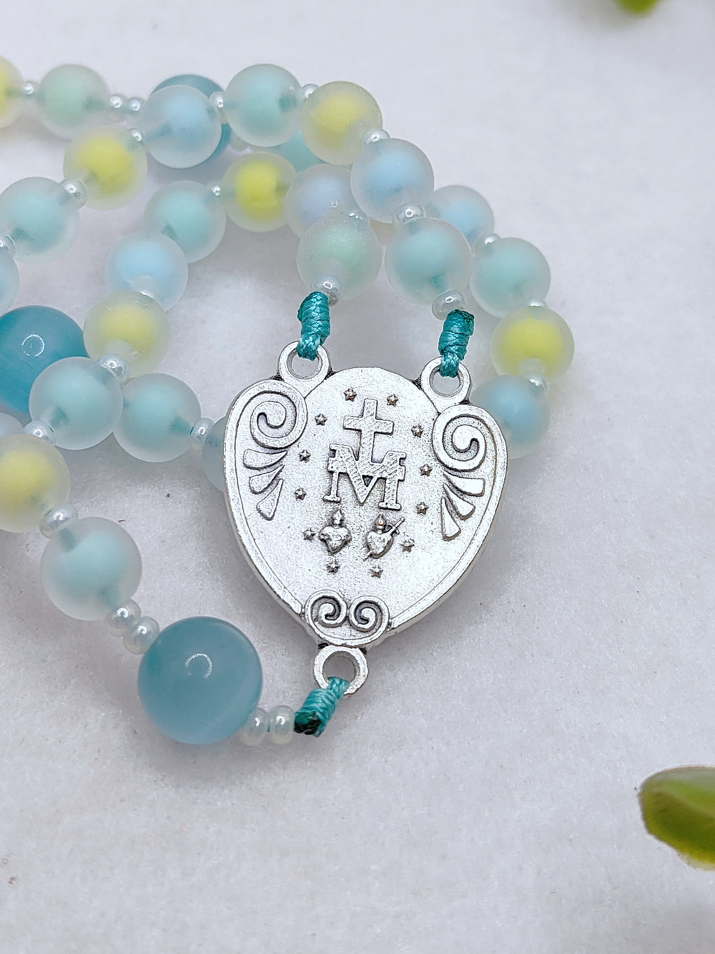 Our Lady of Grace Spring Grace Glass Rosary