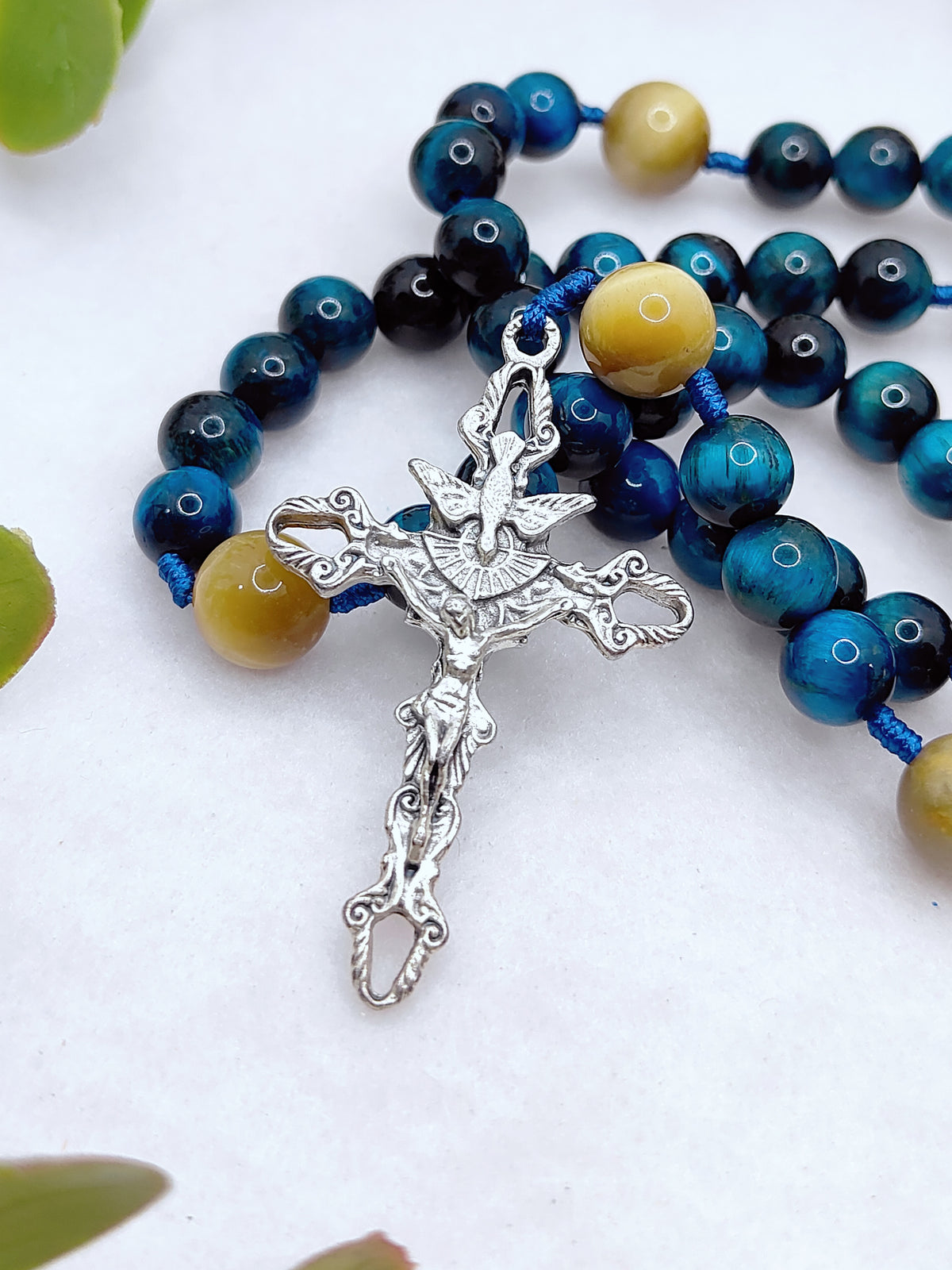 Holy Chalice Tiger Eye Devotion Rosary