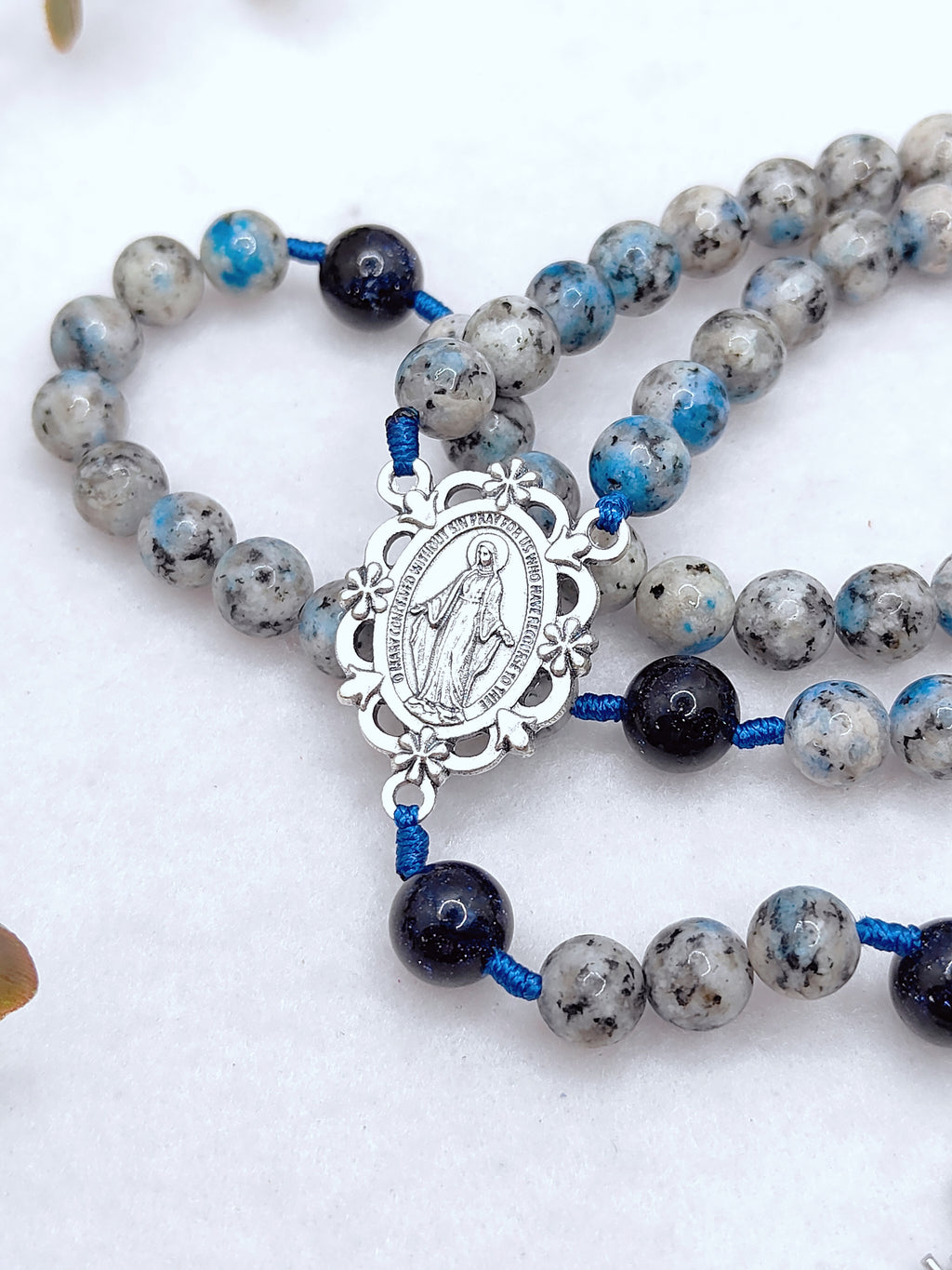 Our Lady of Grace K2 & Blue Sandstone Rosary