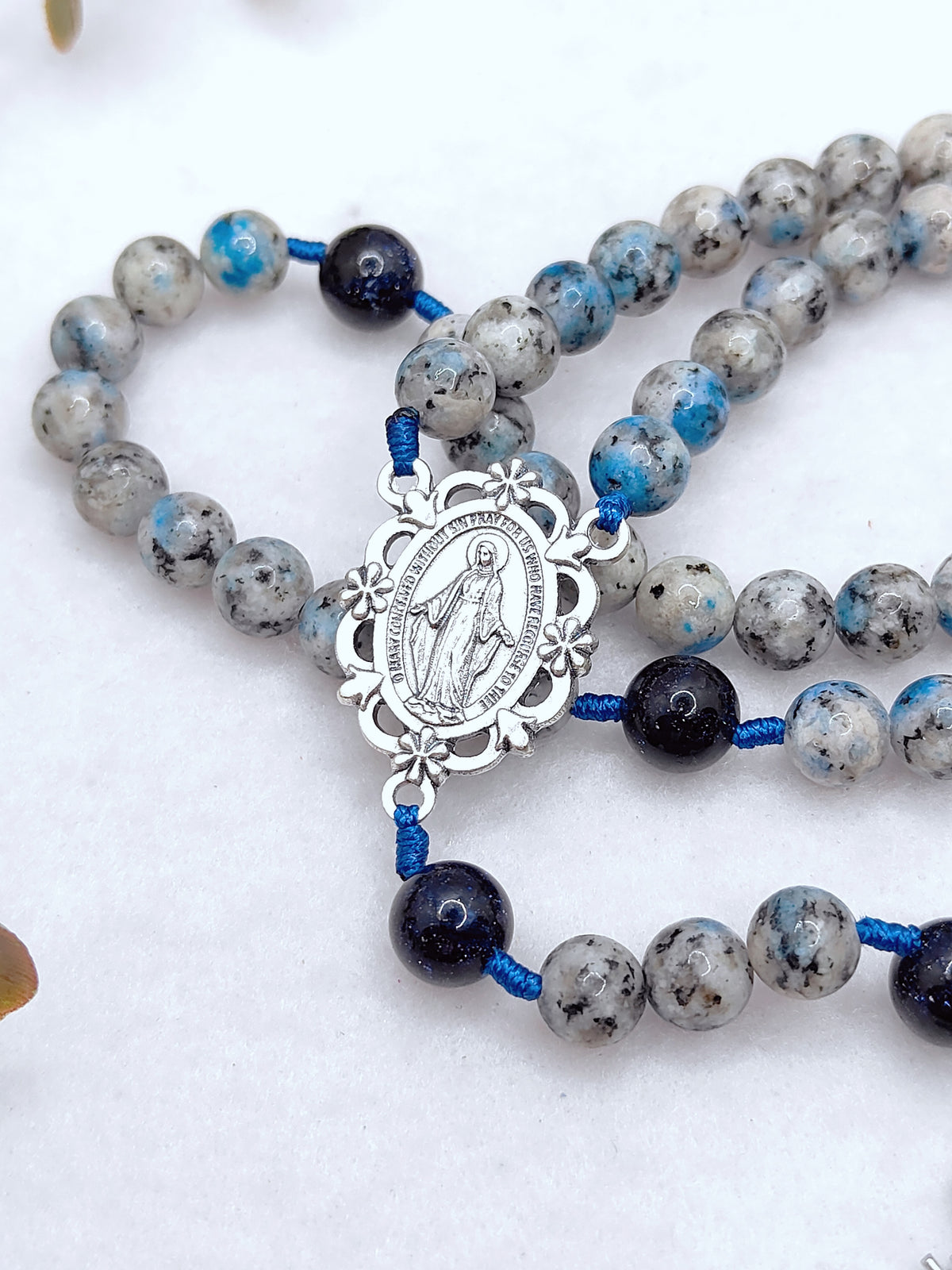 Our Lady of Grace K2 & Blue Sandstone Rosary