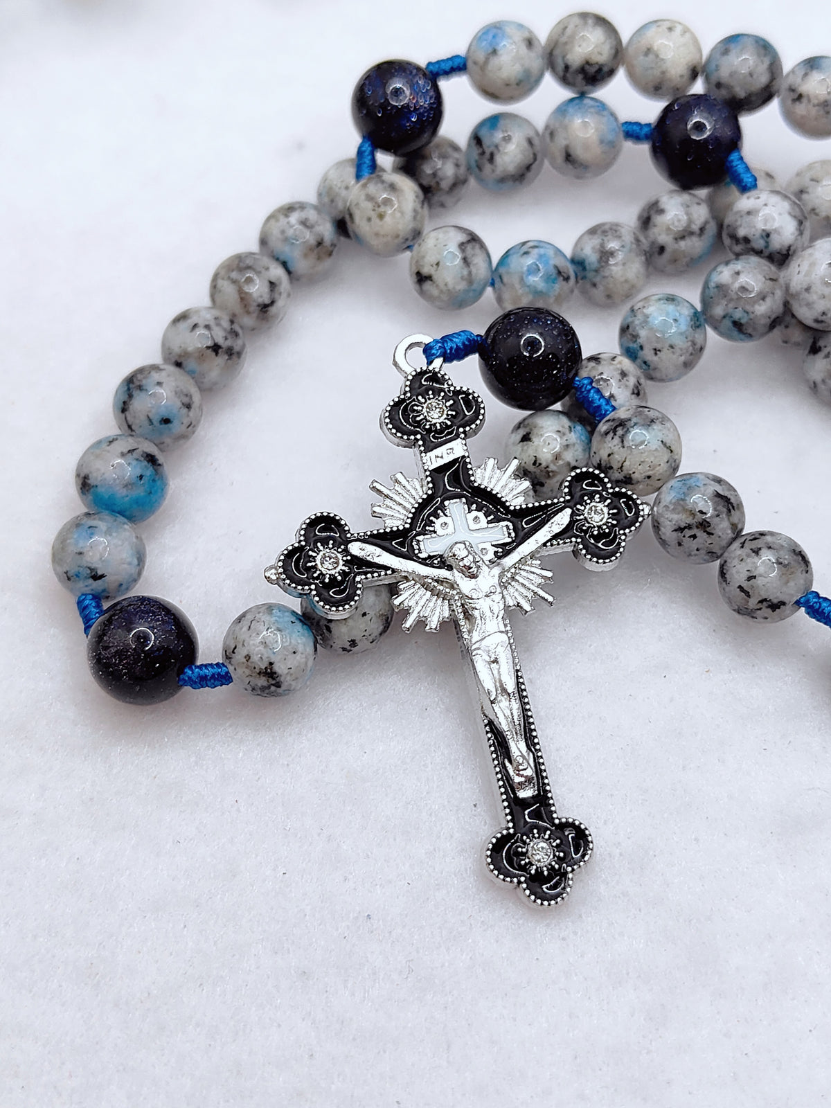 Our Lady of Grace K2 & Blue Sandstone Rosary