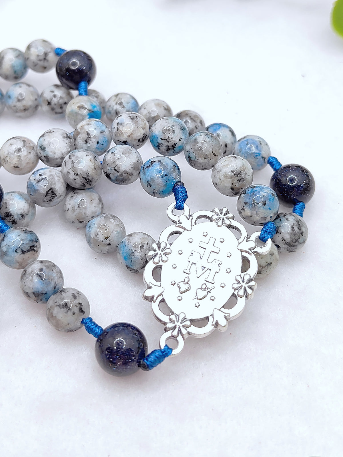 Our Lady of Grace K2 & Blue Sandstone Rosary