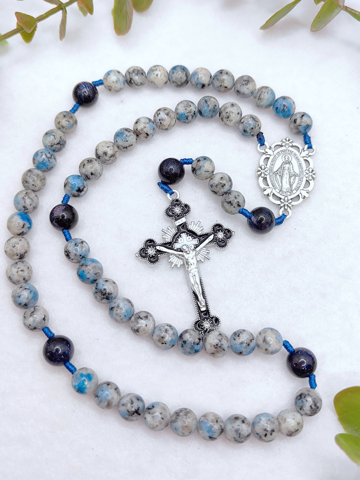 Our Lady of Grace K2 & Blue Sandstone Rosary