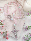 Our Lady of Grace Kunzite & Amazonite Rosary