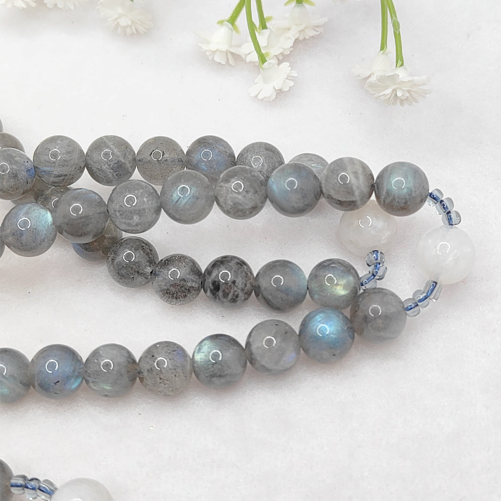 Our Lady of Grace Labradorite & Moonstone Rosary