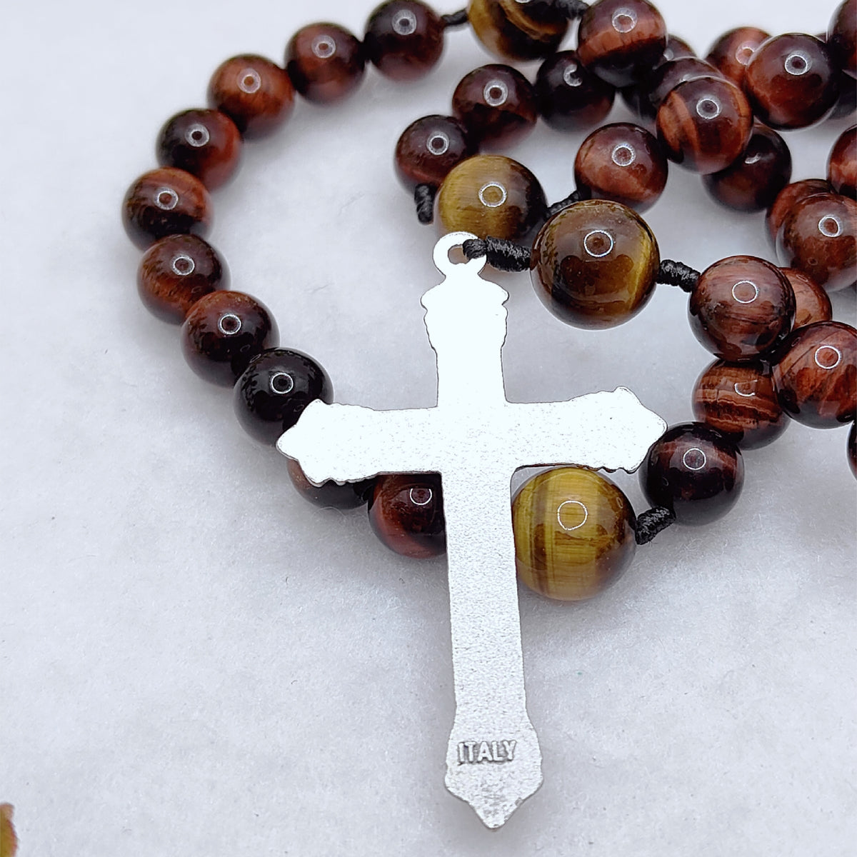 Our Lady Undoer of Knots Tiger Eye Rosary