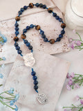 Chaplet of St Michael Lapis Lazuli & Tiger Eye Rosary