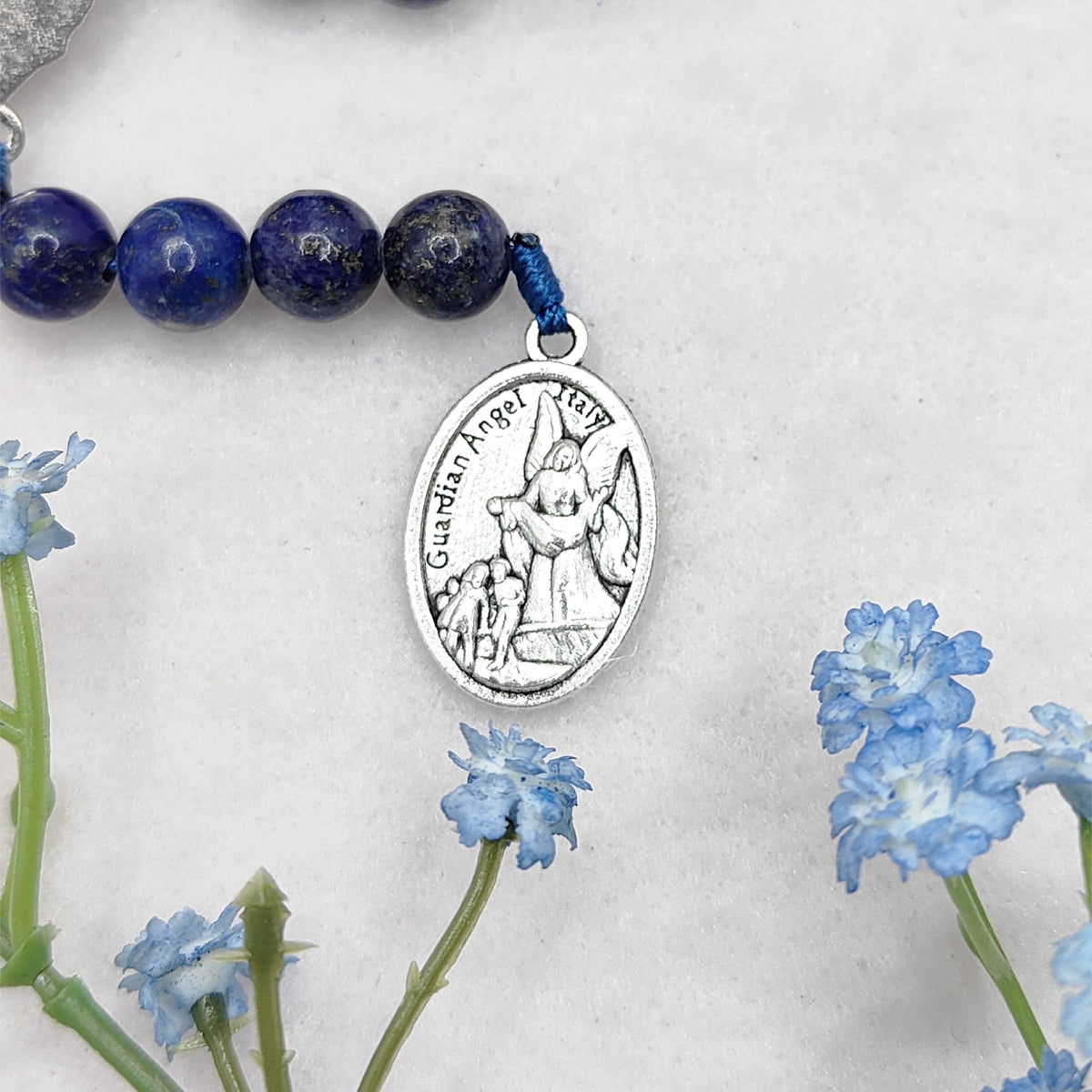 Chaplet of St Michael Lapis Lazuli & Tiger Eye Rosary