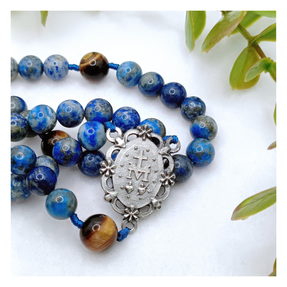 Celestial Lapis Lazuli & Tiger Eye Rosary