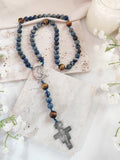 St. Francis of Assisi Earth & Sky Lapis Lazuli & Tiger Eye Rosary