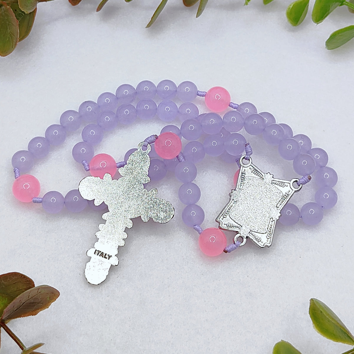 Blessed Mother Lavender Chalcedony Rosary