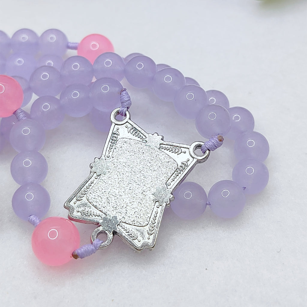 Blessed Mother Lavender Chalcedony Rosary