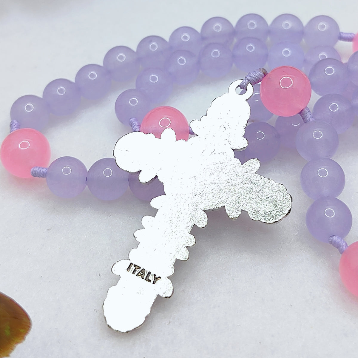 Blessed Mother Lavender Chalcedony Rosary