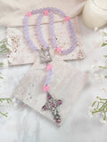 Blessed Mother Lavender Chalcedony Rosary
