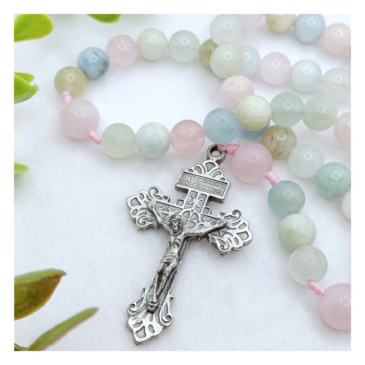Serenity Morganite & Rose Quartz Rosary