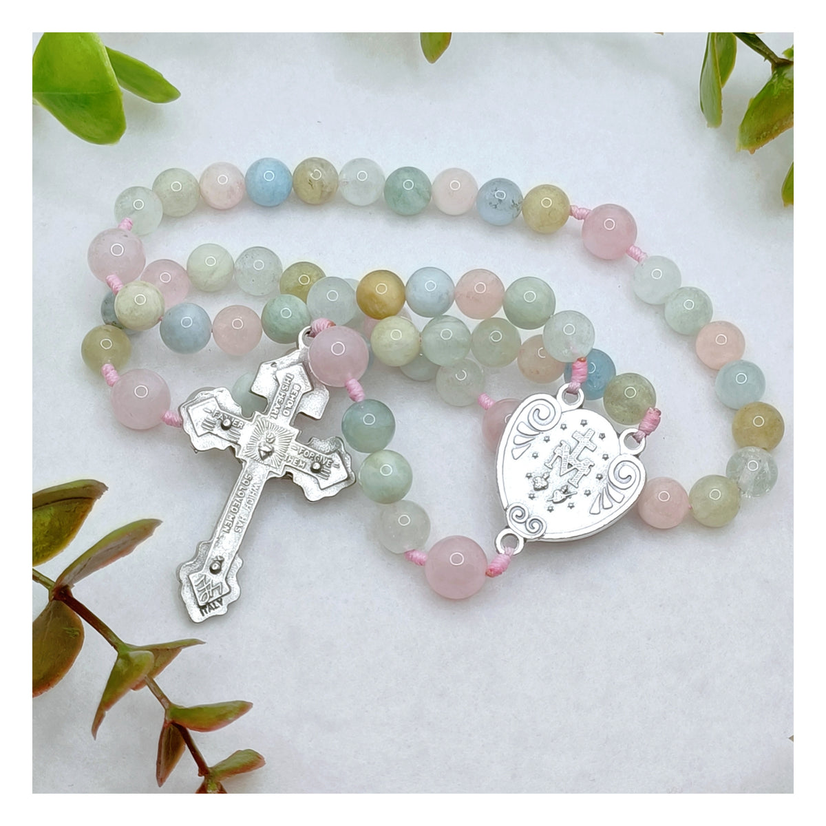 Serenity Morganite & Rose Quartz Rosary
