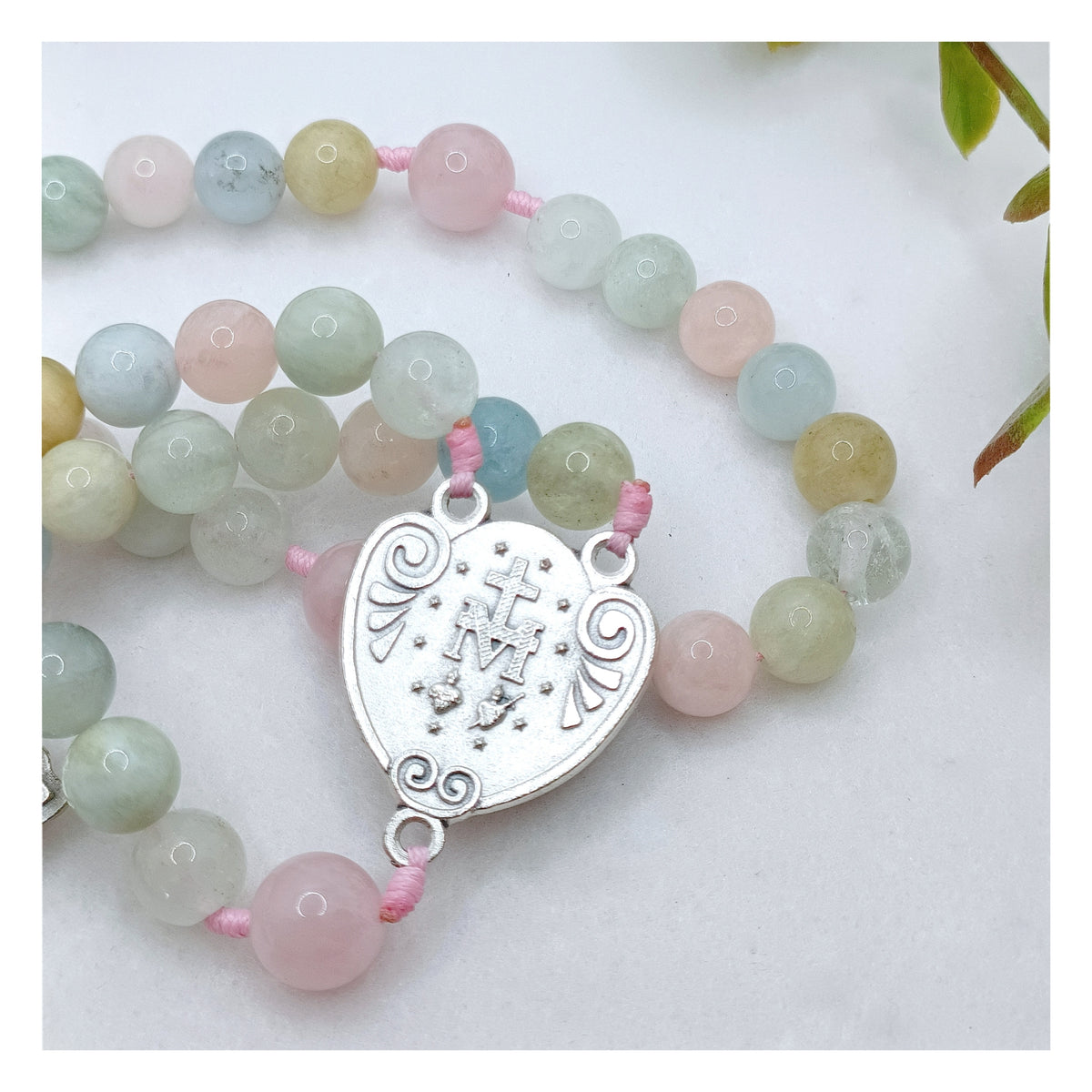 Serenity Morganite & Rose Quartz Rosary