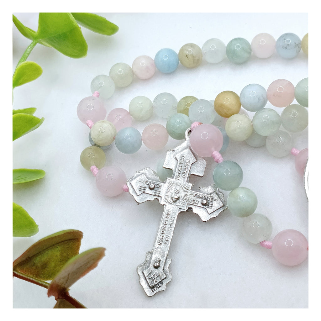 Serenity Morganite & Rose Quartz Rosary