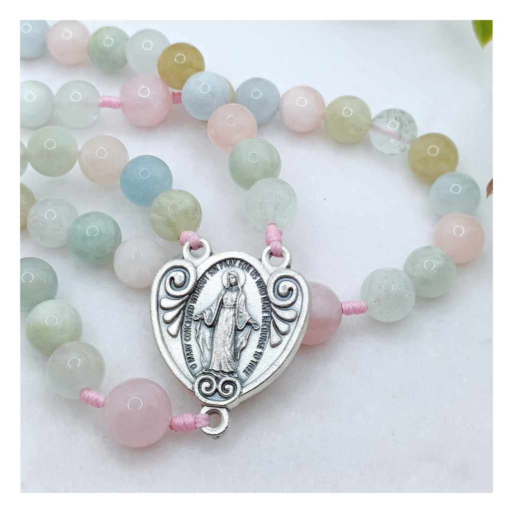 Serenity Morganite & Rose Quartz Rosary