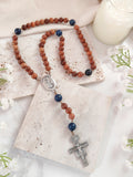 St. Francis of Assisi Peace & Creation Wood & Lapis Lazuli Rosary