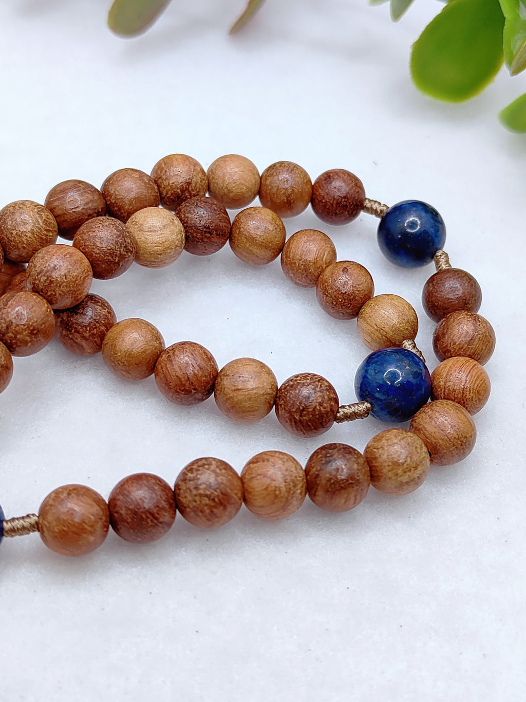 St. Francis of Assisi Peace & Creation Wood & Lapis Lazuli Rosary